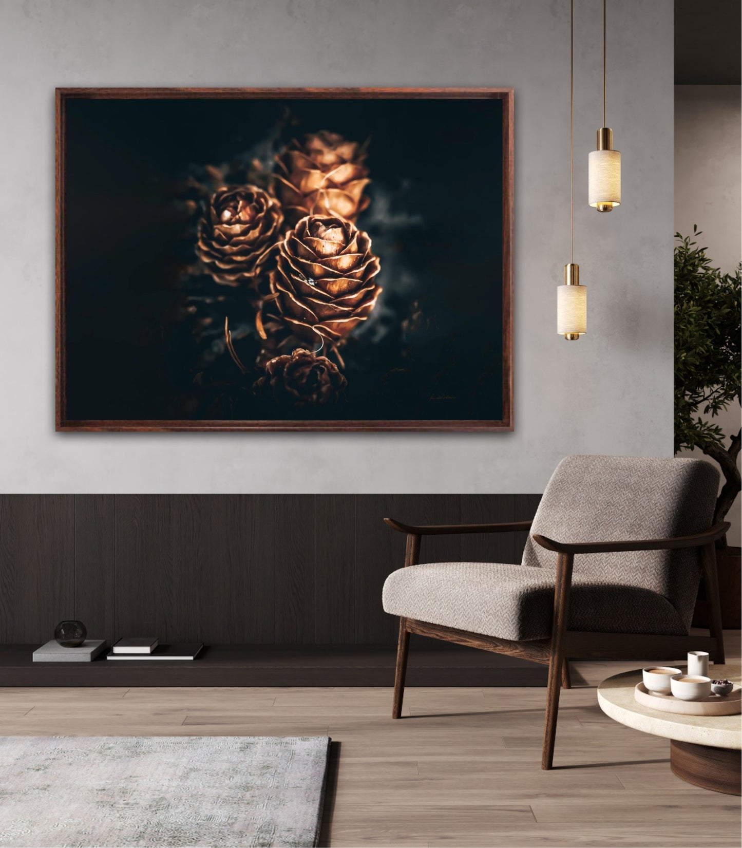 Pinecone love - landscape format