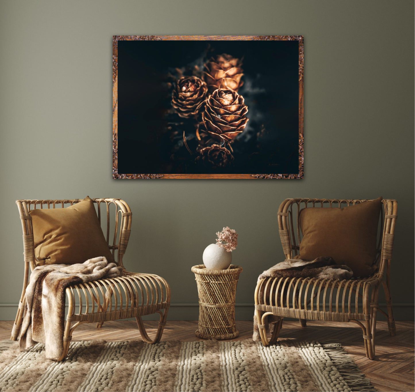 Pinecone love - landscape format